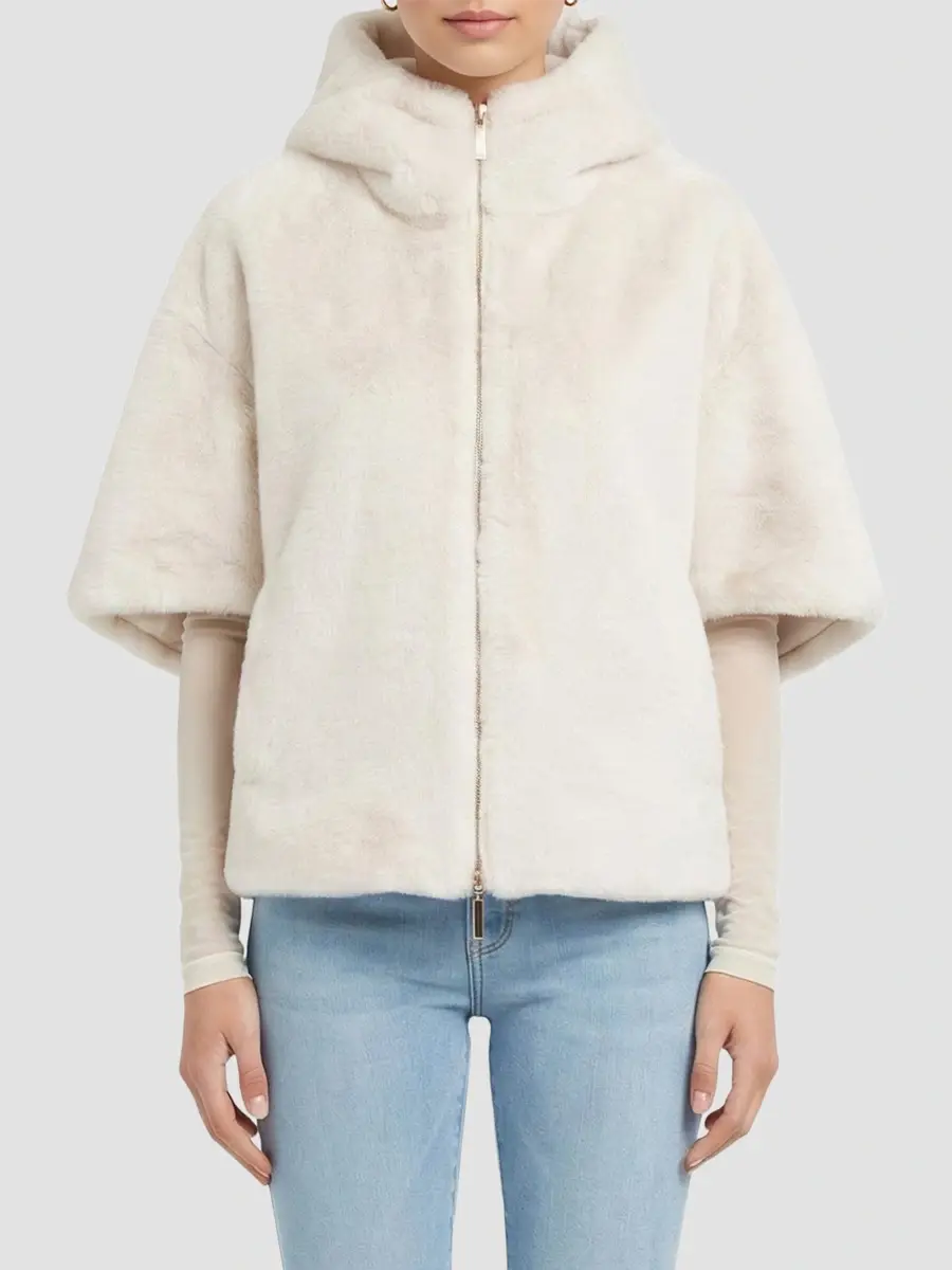 Lyla Grant Women's Faux Fur Mink Coat, Hood | Thumbnail 3 Lyla Grant Women's Faux Fur Mink Coat, Hood | Thumbnail 3