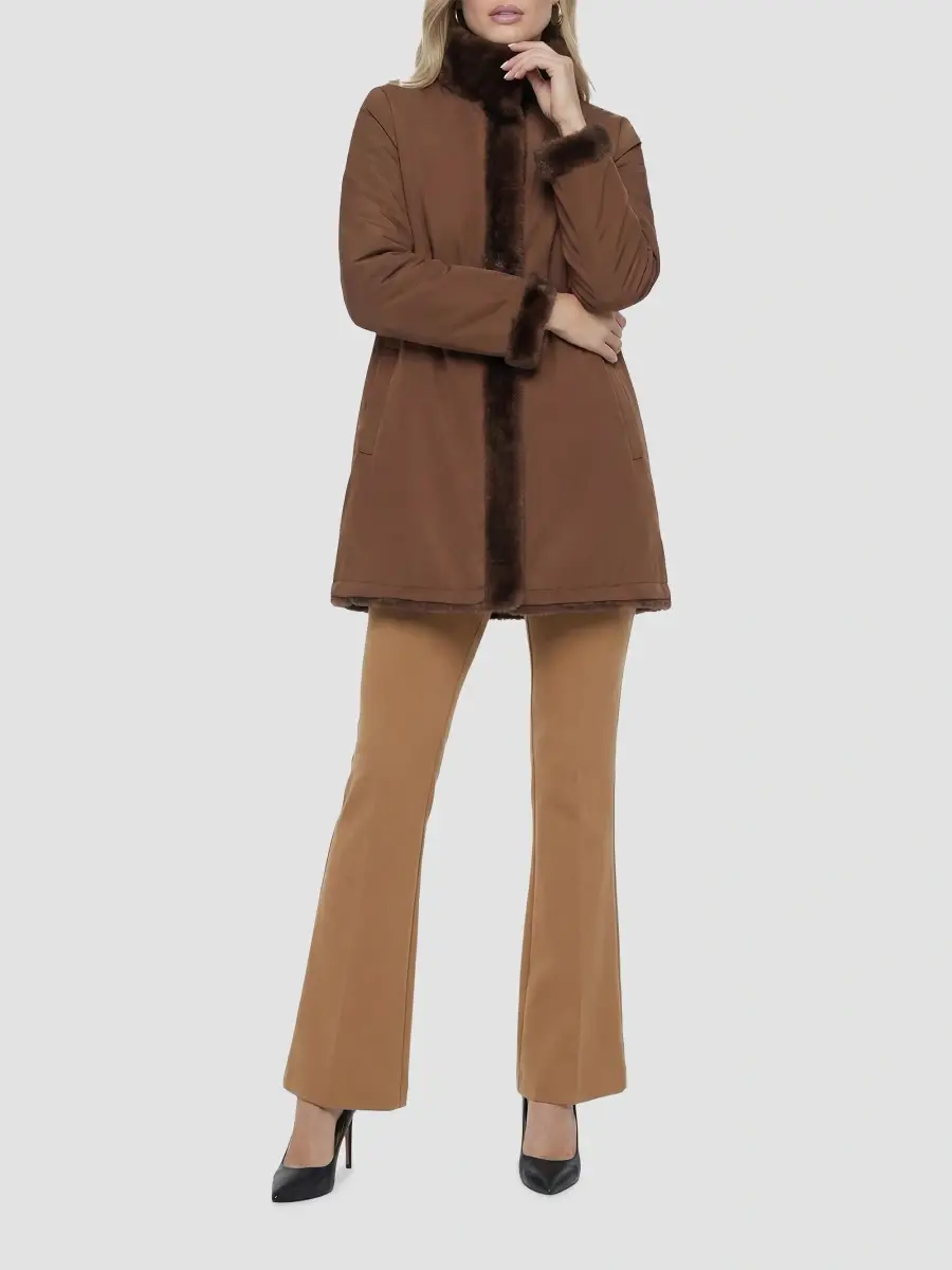 Lyla Grant Women's Faux Fur Mink Reversible Coat | Thumbnail 2 Lyla Grant Women's Faux Fur Mink Reversible Coat | Thumbnail 2