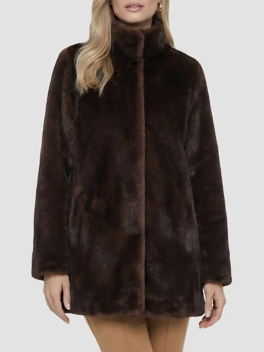 Lyla Grant Women's Faux Fur Mink Reversible Coat | Thumbnail 3 Lyla Grant Women's Faux Fur Mink Reversible Coat | Thumbnail 3