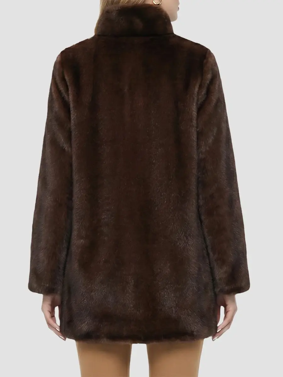 Lyla Grant Women's Faux Fur Mink Reversible Coat | Thumbnail 5 Lyla Grant Women's Faux Fur Mink Reversible Coat | Thumbnail 5