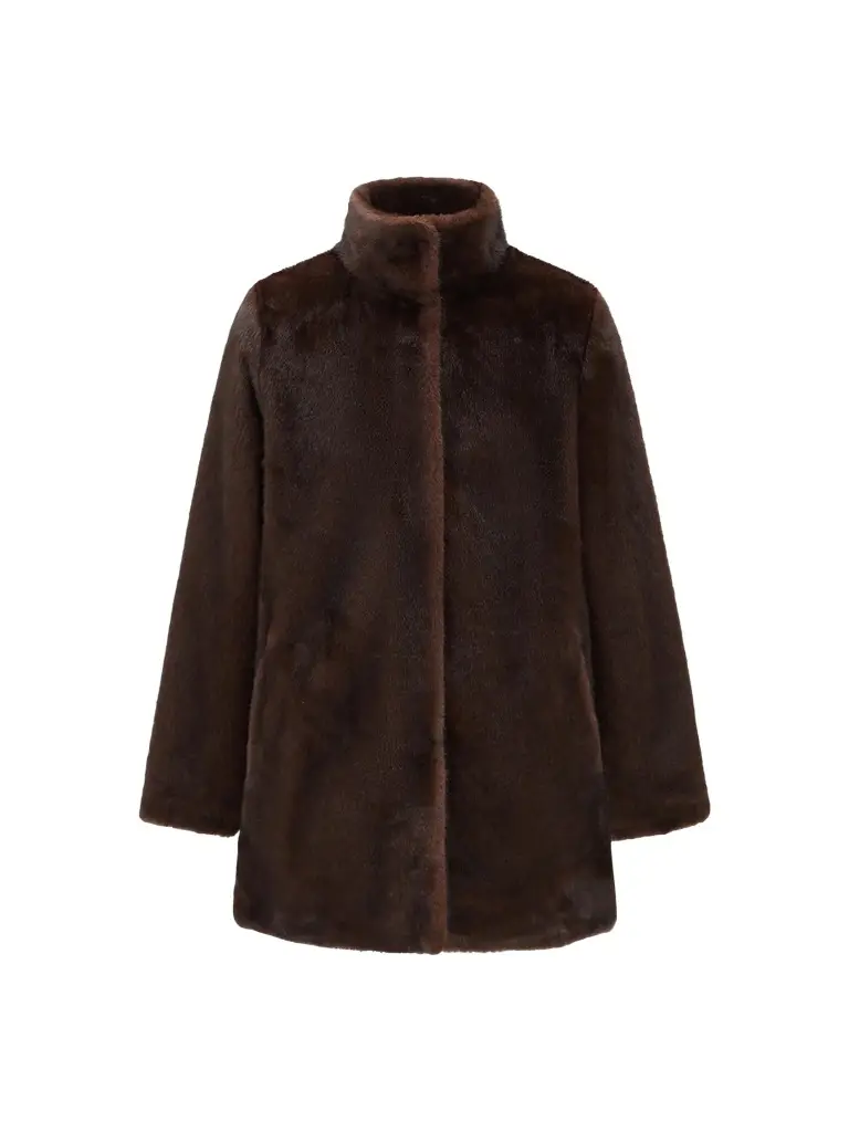 Lyla Grant Women's Faux Fur Mink Reversible Coat