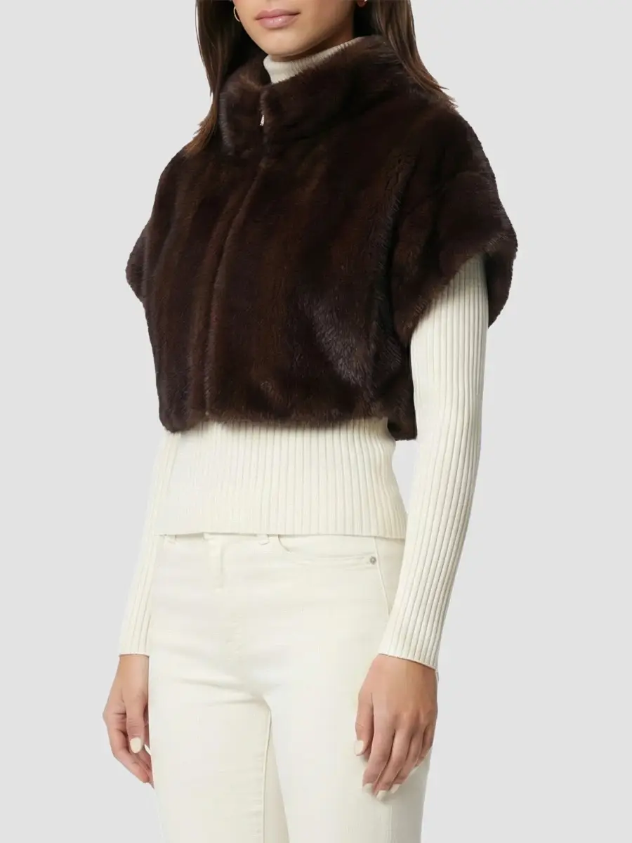 Lyla Grant Women's Faux Fur Mink Bolero Coat | Thumbnail 4 Lyla Grant Women's Faux Fur Mink Bolero Coat | Thumbnail 4