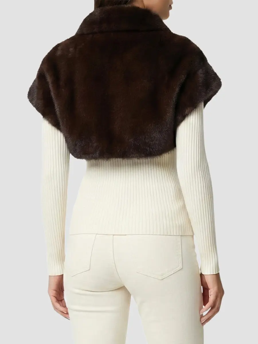 Lyla Grant Women's Faux Fur Mink Bolero Coat | Thumbnail 5 Lyla Grant Women's Faux Fur Mink Bolero Coat | Thumbnail 5