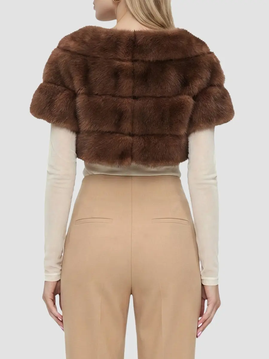 Lyla Grant Women's Faux Fur Chinchilla Stole Coat | Thumbnail 5 Lyla Grant Women's Faux Fur Chinchilla Stole Coat | Thumbnail 5