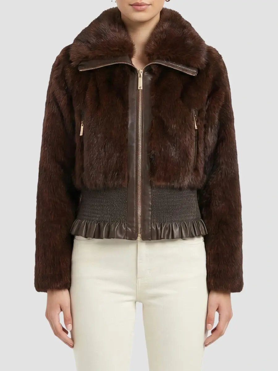 Lyla Grant Women's Faux Fur Sable Coat | Thumbnail 3 Lyla Grant Women's Faux Fur Sable Coat | Thumbnail 3