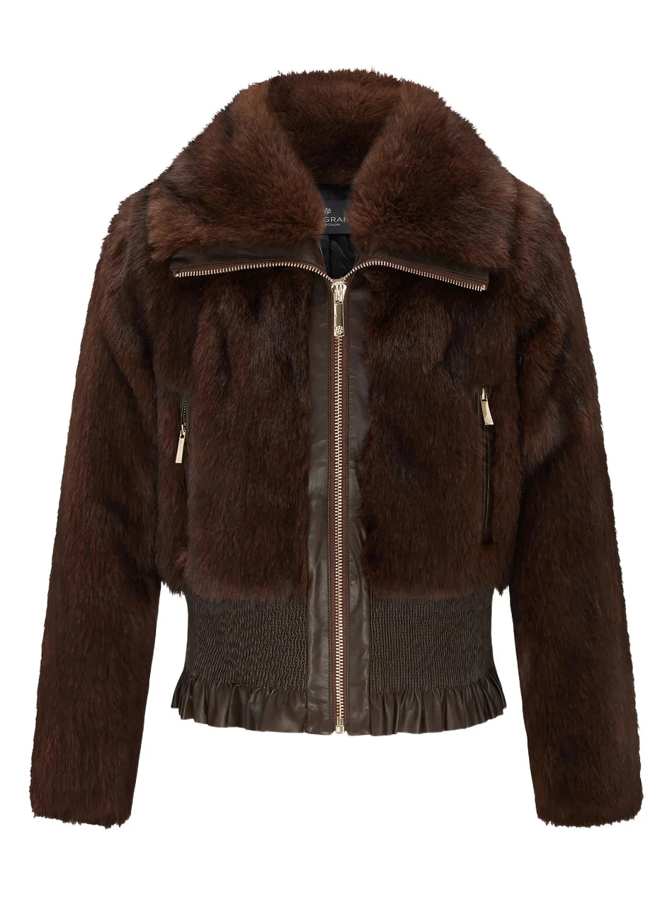 Lyla Grant Women's Faux Fur Sable Coat