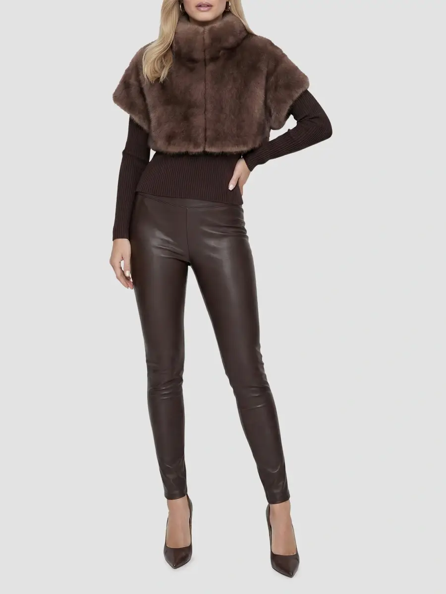 Lyla Grant Women's Fur-Free Sable (Faux Fur) Bolero, Short Sleeves | Thumbnail 2 Lyla Grant Women's Fur-Free Sable (Faux Fur) Bolero, Short Sleeves | Thumbnail 2
