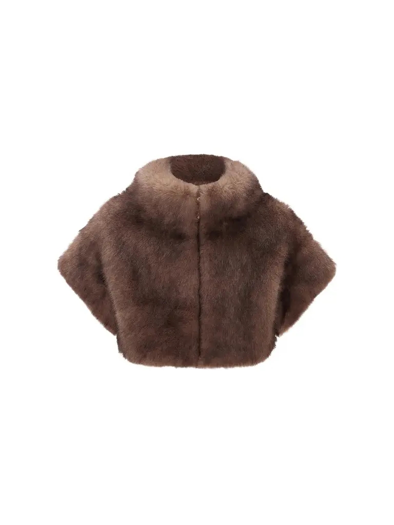 Lyla Grant Women's Fur-Free Sable (Faux Fur) Bolero, Short Sleeves