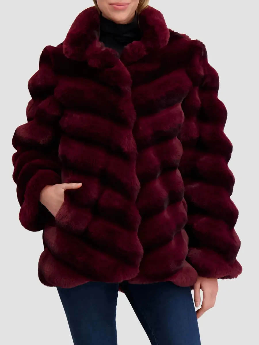 Lyla Grant Women's Faux Fur Chinchilla Jacket | Thumbnail 3 Lyla Grant Women's Faux Fur Chinchilla Jacket | Thumbnail 3