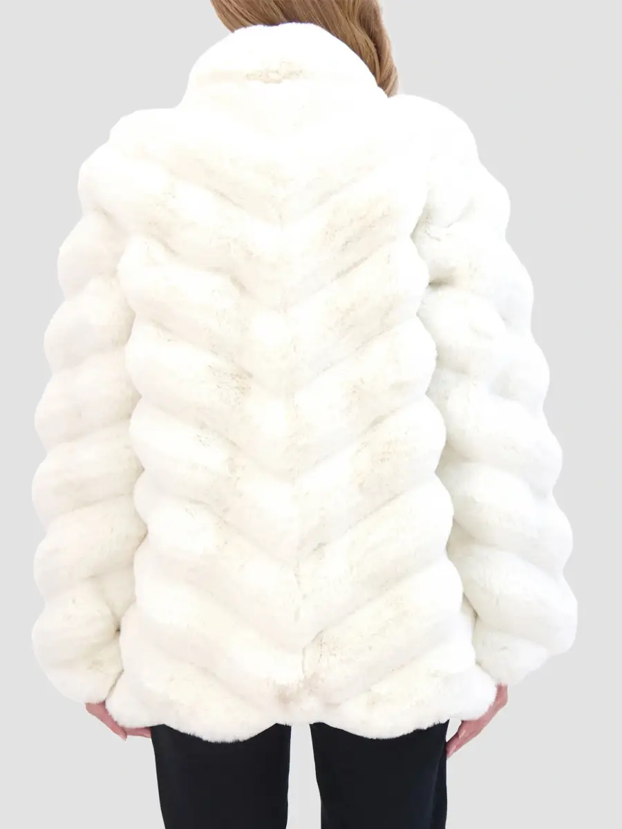 Lyla Grant Women's Faux Fur Chinchilla Jacket | Thumbnail 5 Lyla Grant Women's Faux Fur Chinchilla Jacket | Thumbnail 5