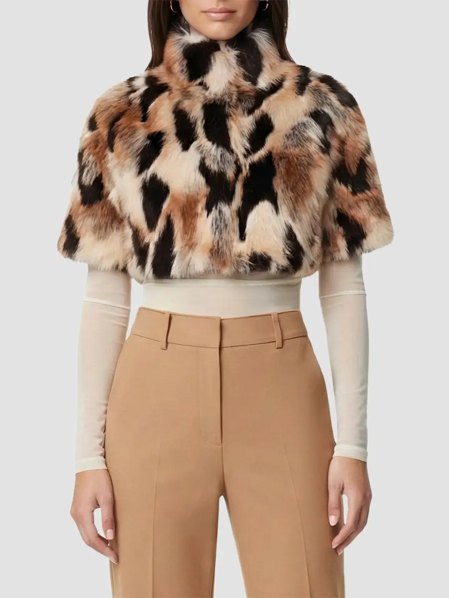 Lyla Grant Women's Faux Fur Fox Bolero Coat | Thumbnail 3 Lyla Grant Women's Faux Fur Fox Bolero Coat | Thumbnail 3