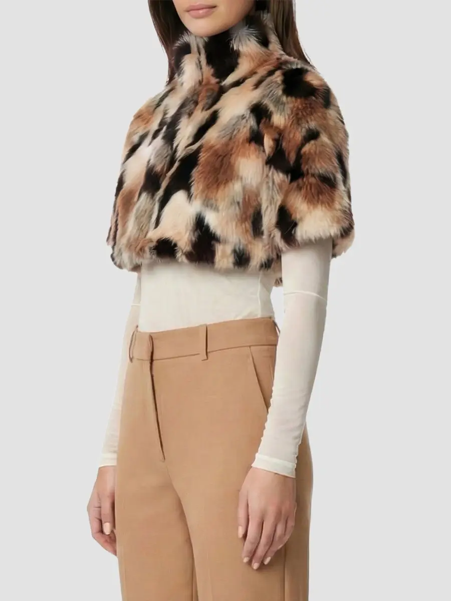 Lyla Grant Women's Faux Fur Fox Bolero Coat | Thumbnail 4 Lyla Grant Women's Faux Fur Fox Bolero Coat | Thumbnail 4