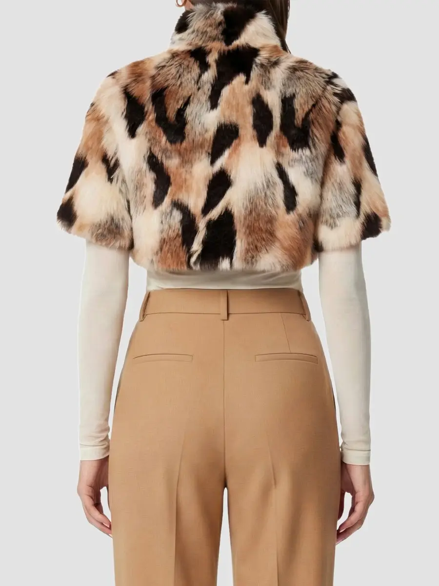 Lyla Grant Women's Faux Fur Fox Bolero Coat | Thumbnail 5 Lyla Grant Women's Faux Fur Fox Bolero Coat | Thumbnail 5