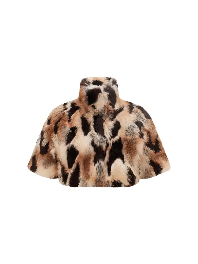 Lyla Grant Women's Faux Fur Fox Bolero Coat