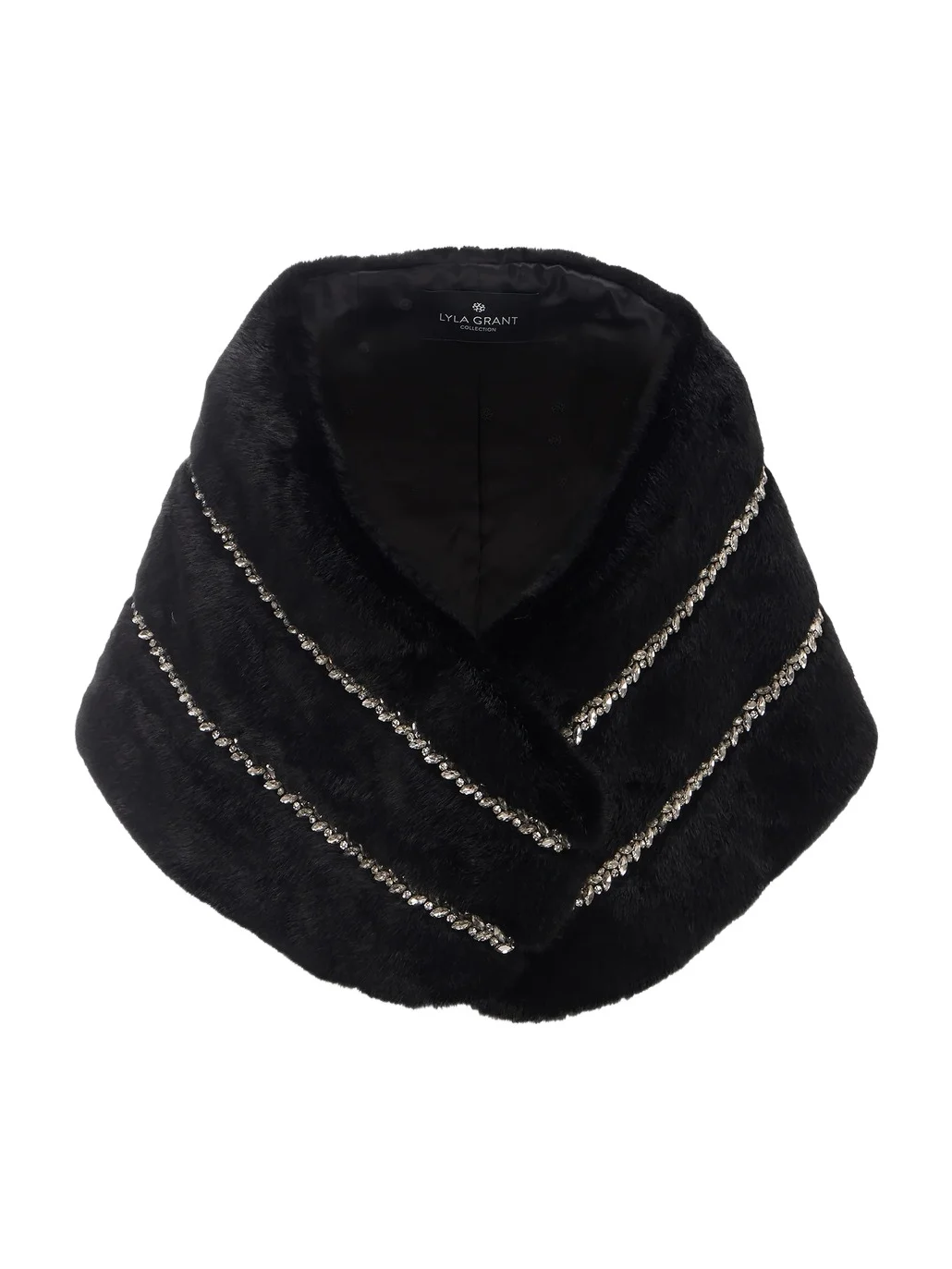 Women's Stole with Rhinestone Inserts - Black Women's Stole with Rhinestone Inserts - Black