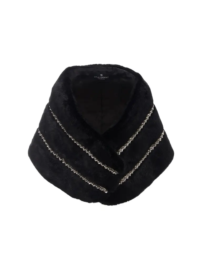 Lyla Grant Women's Stole with Rhinestone Inserts