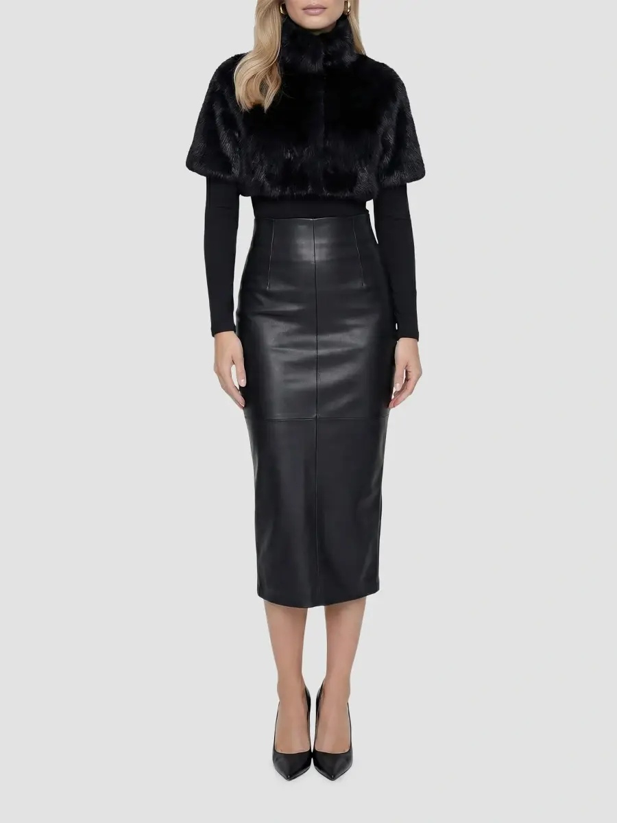 Lyla Grant Women's Faux Fur Fox Bolero Coat | Thumbnail 3