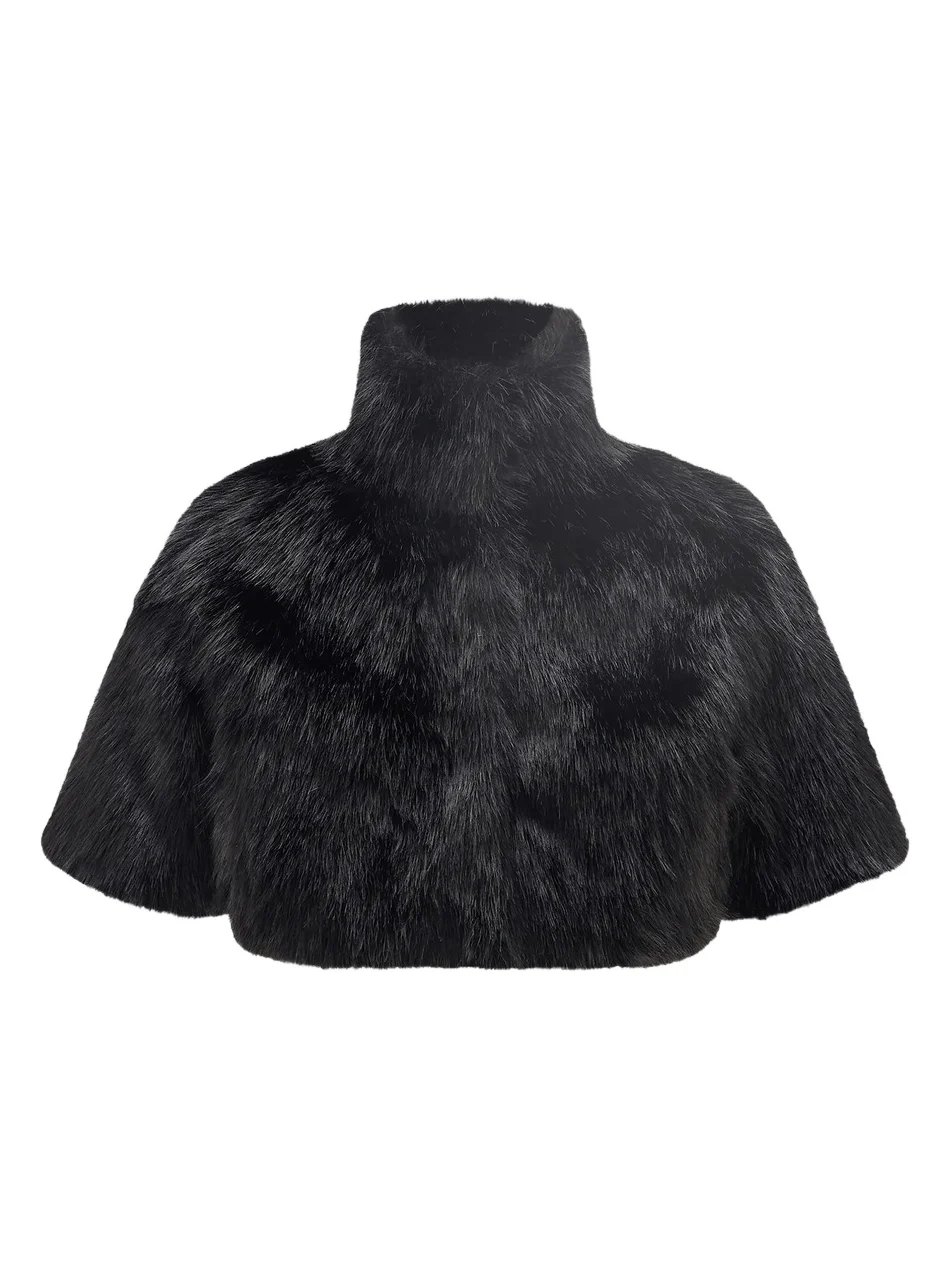 Women's Faux Fur Fox Bolero Coat