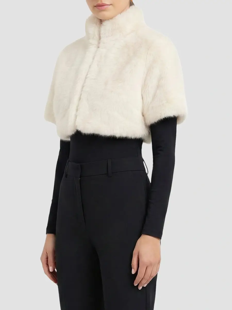 Lyla Grant Women's Faux Fur Fox Bolero Coat | Thumbnail 4