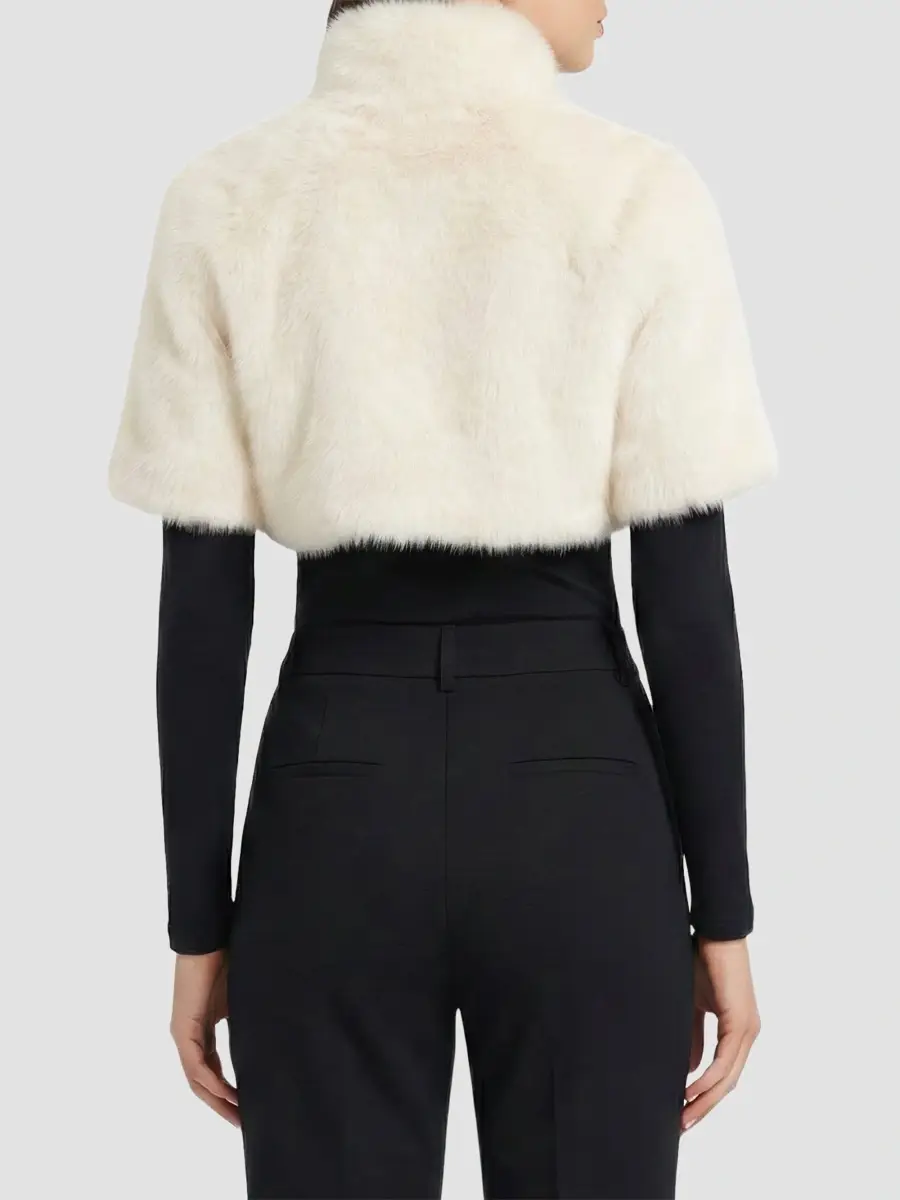 Lyla Grant Women's Faux Fur Fox Bolero Coat | Thumbnail 5