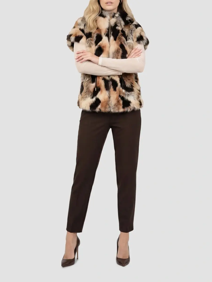 Lyla Grant Women's Faux Fur Fox Reversible Hooded Vest | Thumbnail 2 Lyla Grant Women's Faux Fur Fox Reversible Hooded Vest | Thumbnail 2