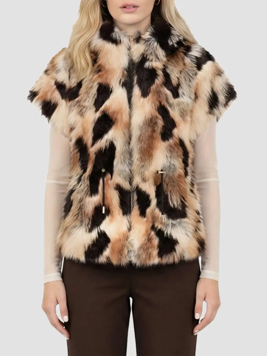 Lyla Grant Women's Faux Fur Fox Reversible Hooded Vest | Thumbnail 3 Lyla Grant Women's Faux Fur Fox Reversible Hooded Vest | Thumbnail 3