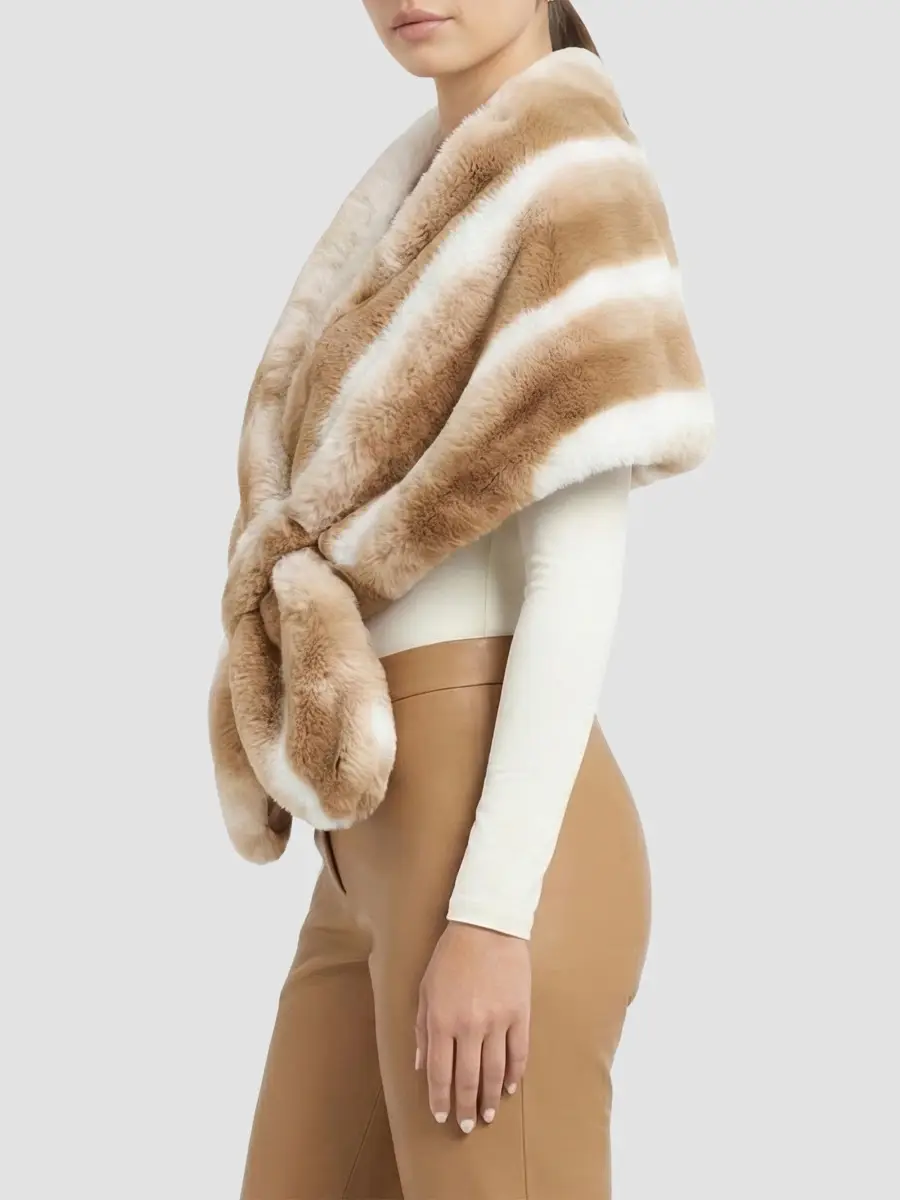 Lyla Grant Women's Fluffy Chinchilla Stole | Thumbnail 4 Lyla Grant Women's Fluffy Chinchilla Stole | Thumbnail 4