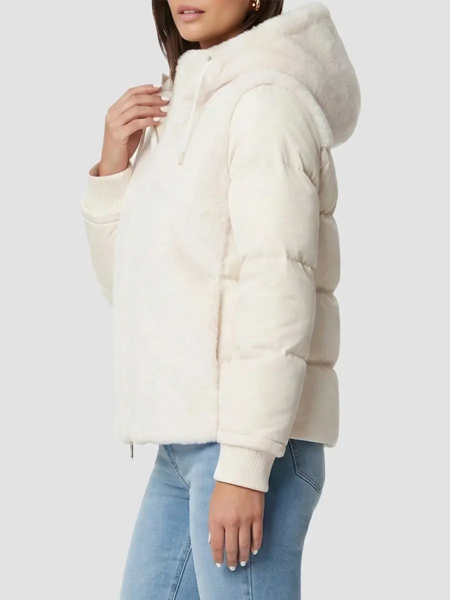 Lyla Grant Women's Faux Fur Mink Quilted Coat | Thumbnail 4 Lyla Grant Women's Faux Fur Mink Quilted Coat | Thumbnail 4