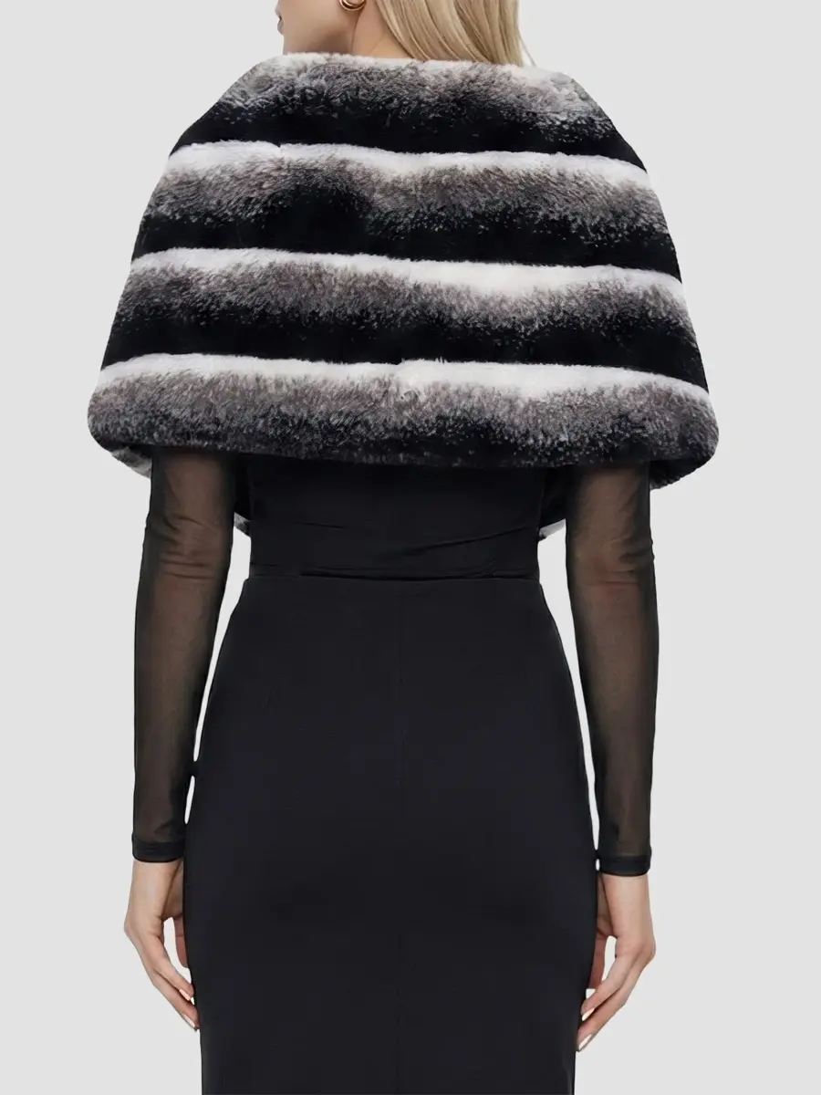 Lyla Grant Women's Fluffy Chinchilla Stole | Thumbnail 5 Lyla Grant Women's Fluffy Chinchilla Stole | Thumbnail 5