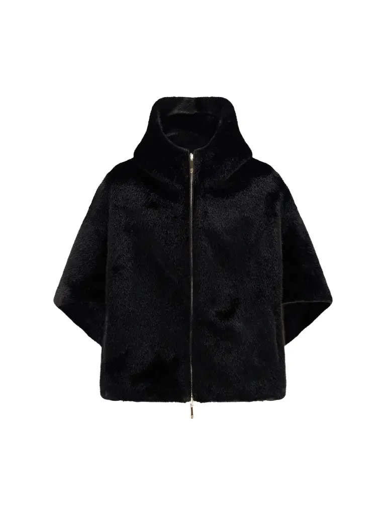 Lyla Grant Women's Faux Fur Mink Coat, Hood