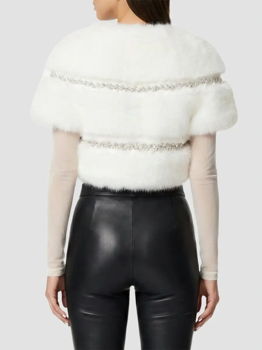 Lyla Grant Women's Fur-Free Fox (Faux Fur) Stole With Rhinestone Inserts | Thumbnail 5 Lyla Grant Women's Fur-Free Fox (Faux Fur) Stole With Rhinestone Inserts | Thumbnail 5