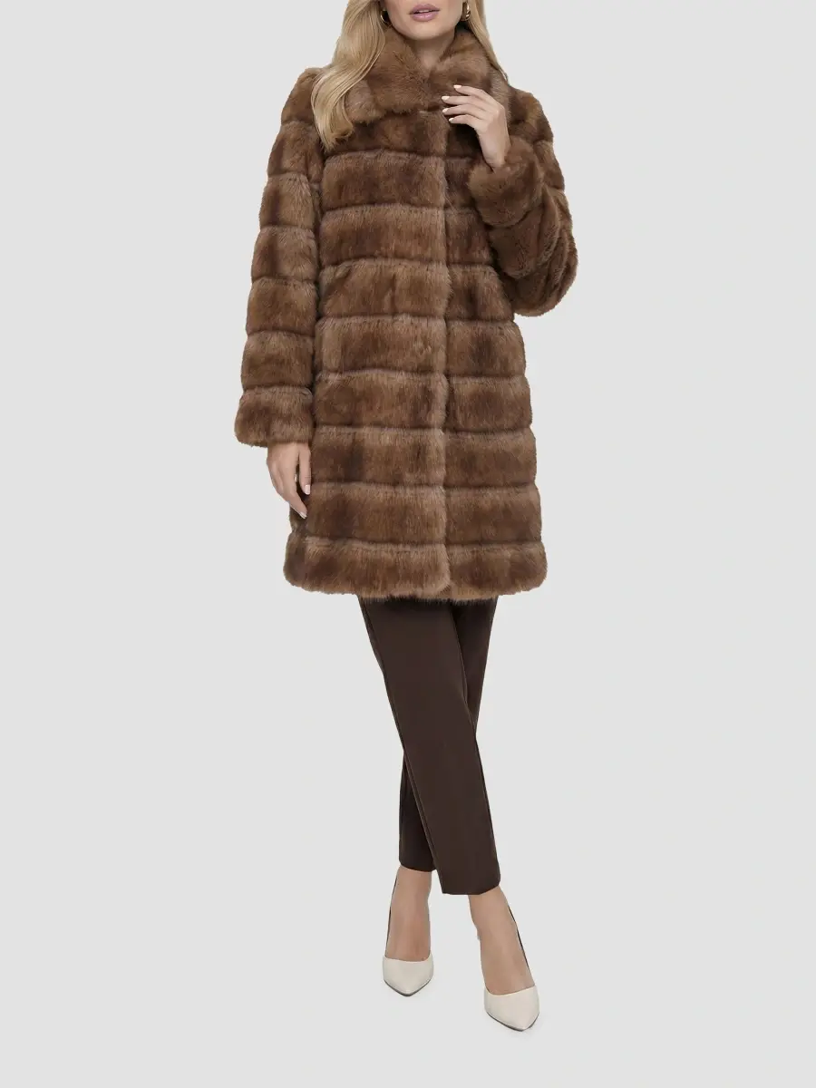 Lyla Grant Women's Faux Fur Sable Short Coat | Thumbnail 2 Lyla Grant Women's Faux Fur Sable Short Coat | Thumbnail 2