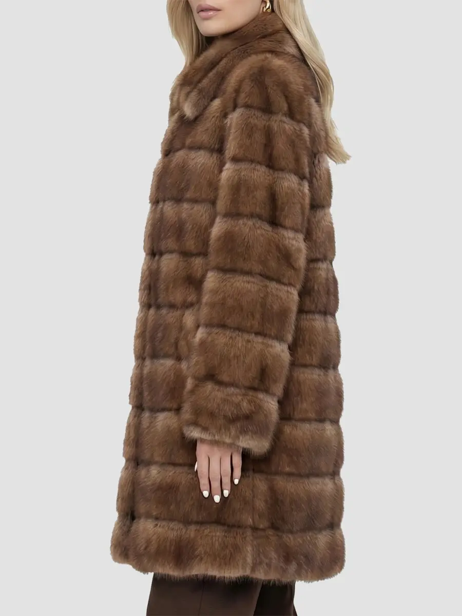 Lyla Grant Women's Faux Fur Sable Short Coat | Thumbnail 4 Lyla Grant Women's Faux Fur Sable Short Coat | Thumbnail 4