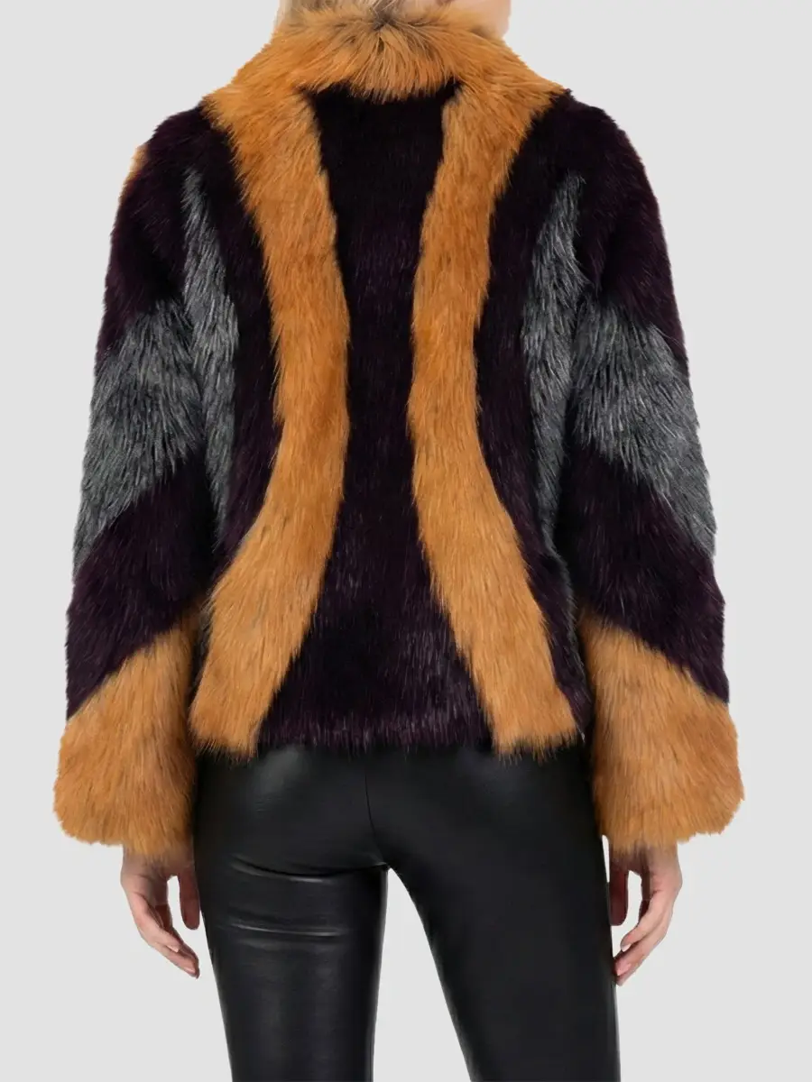 Lyla Grant Women's Faux Fur Fox Coat | Thumbnail 5 Lyla Grant Women's Faux Fur Fox Coat | Thumbnail 5