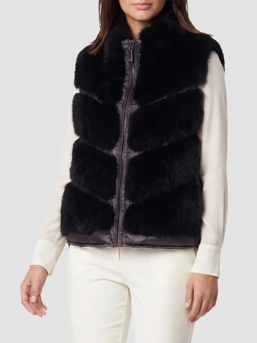 Lyla Grant Women's Faux Fur Silver Fox Vest | Thumbnail 6 Lyla Grant Women's Faux Fur Silver Fox Vest | Thumbnail 6