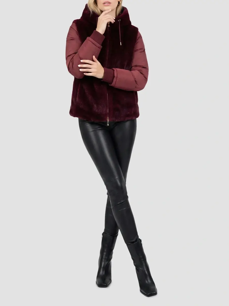 Lyla Grant Women's Faux Fur Mink Quilted Coat | Thumbnail 2 Lyla Grant Women's Faux Fur Mink Quilted Coat | Thumbnail 2