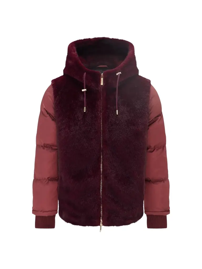 Lyla Grant Women's Faux Fur Mink Quilted Coat
