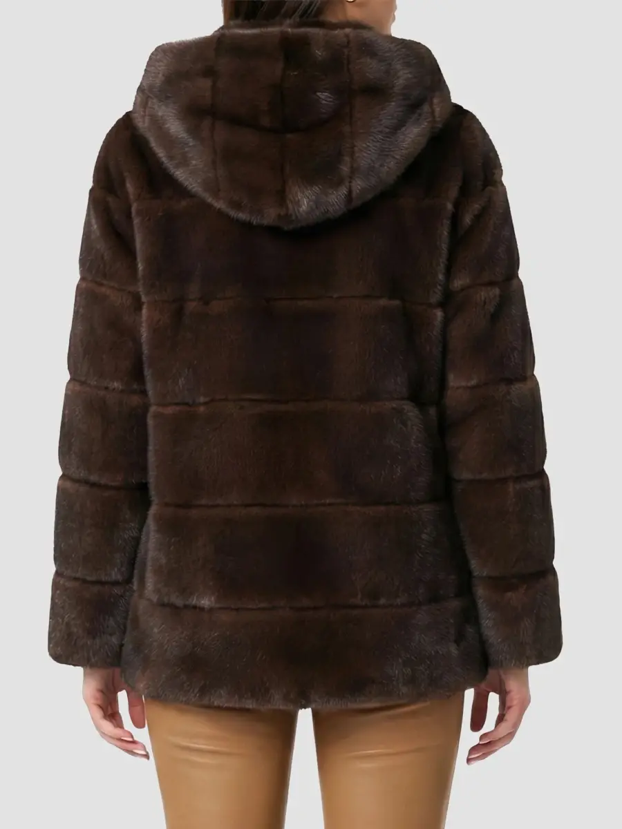 Lyla Grant Women's Faux Fur Mink Jacket with Hood | Thumbnail 5 Lyla Grant Women's Faux Fur Mink Jacket with Hood | Thumbnail 5