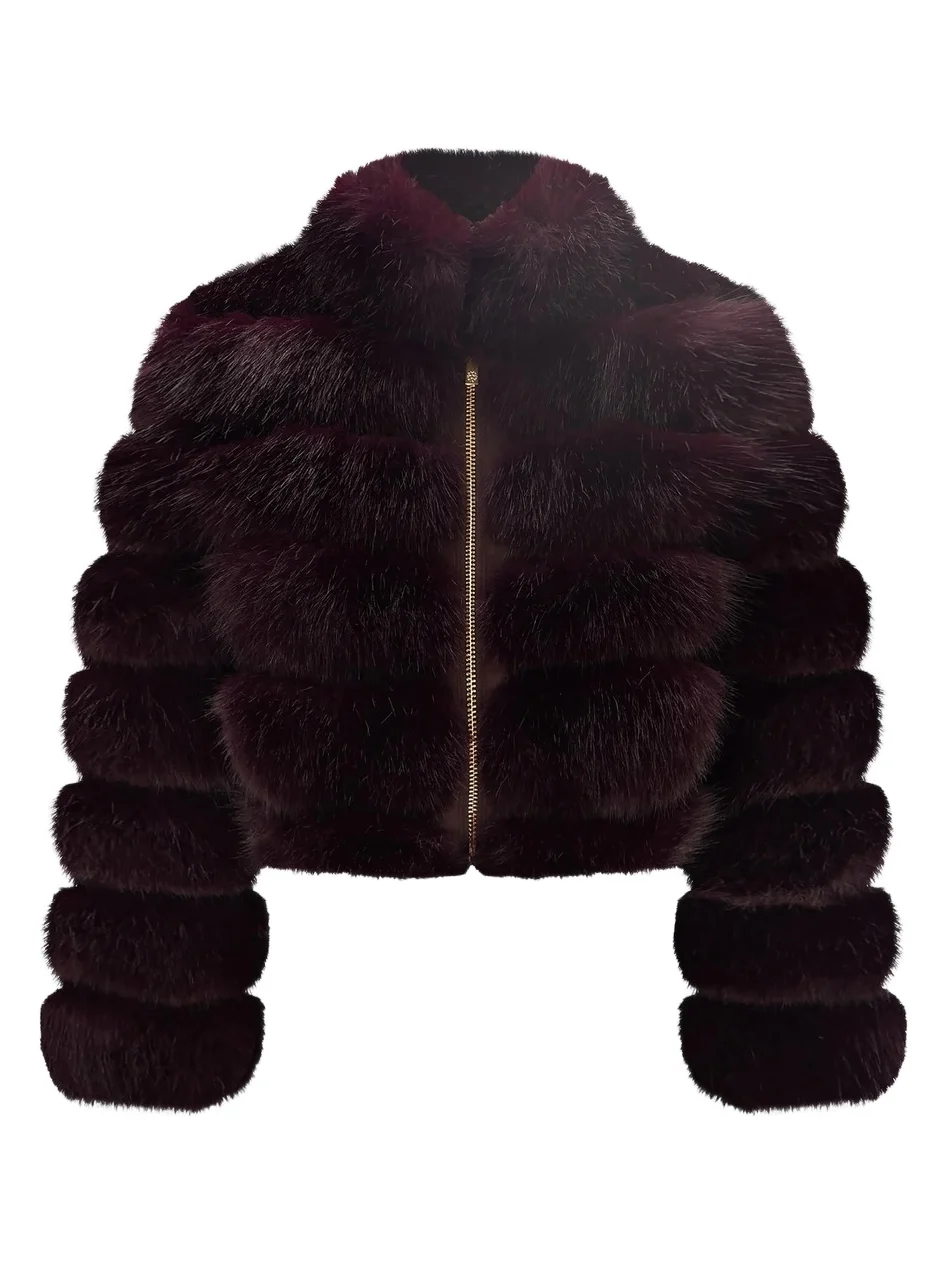 Women's Faux Fur Fox Reversible Coat Women's Faux Fur Fox Reversible Coat