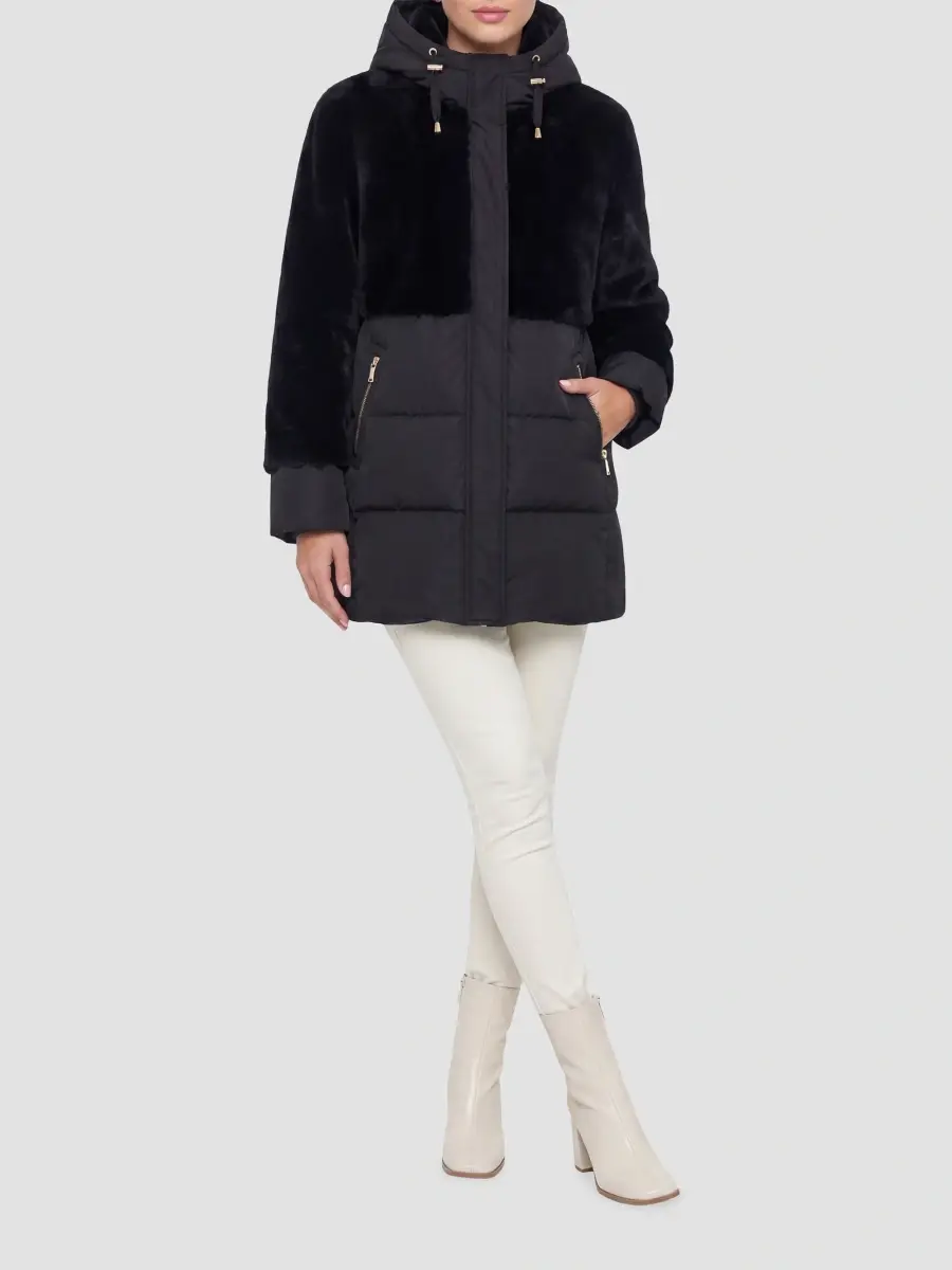 Gorski Women's Select Shearling Lamb Quilted Down Parka | Thumbnail 2 Gorski Women's Select Shearling Lamb Quilted Down Parka | Thumbnail 2