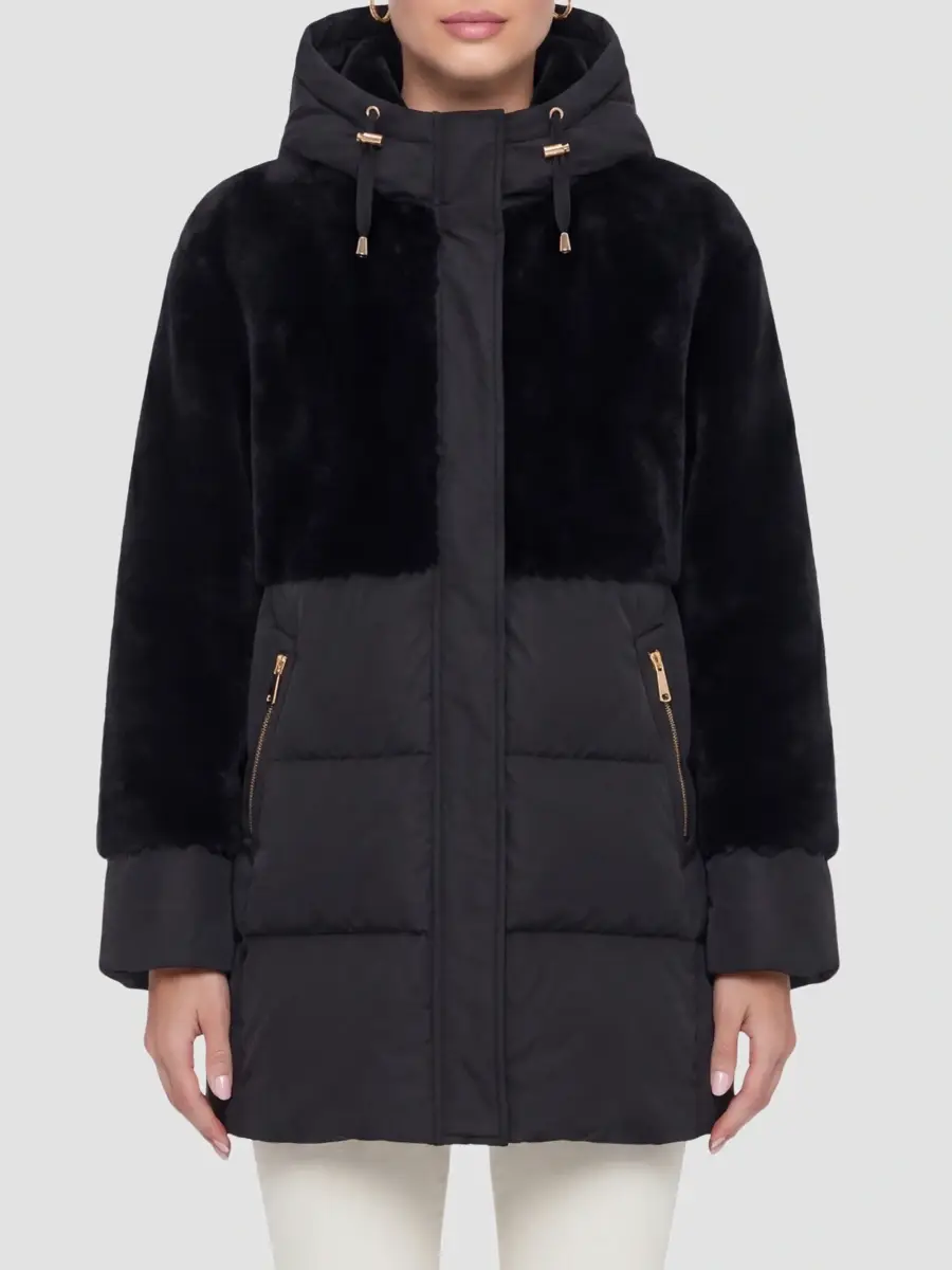 Gorski Women's Select Shearling Lamb Quilted Down Parka | Thumbnail 3 Gorski Women's Select Shearling Lamb Quilted Down Parka | Thumbnail 3