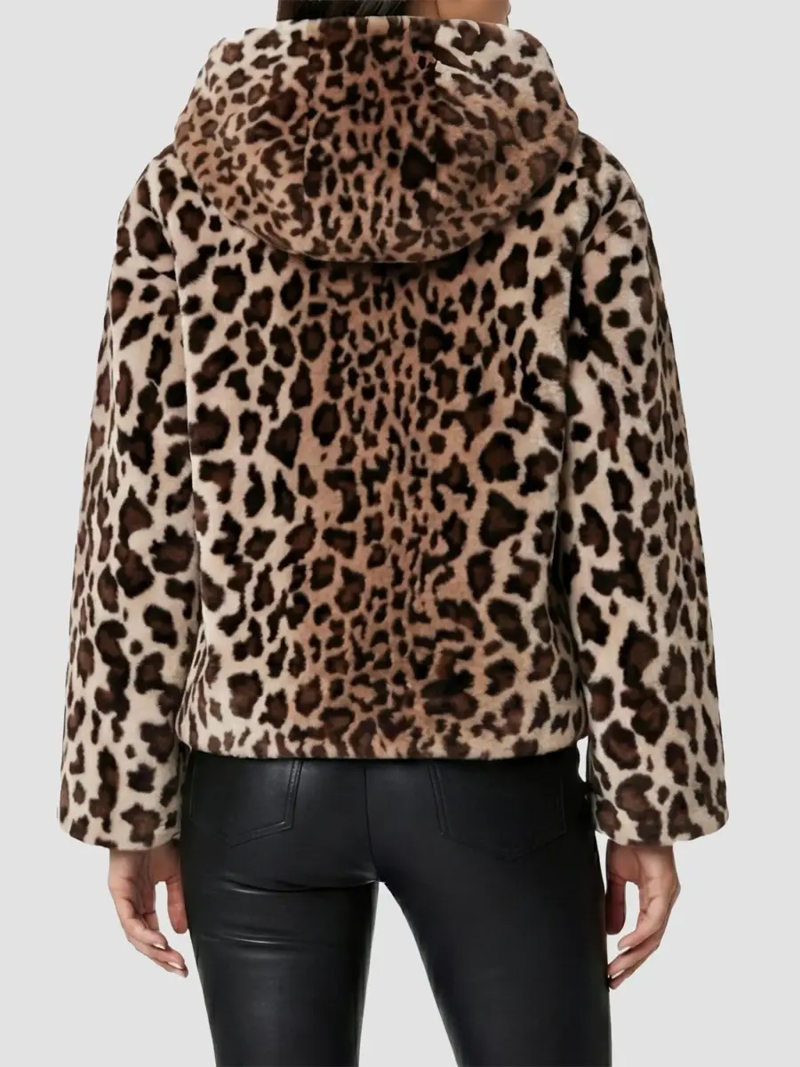 Lyla Grant Women's Faux Fur Sheared Mink Jacket, Hood | Thumbnail 5 Lyla Grant Women's Faux Fur Sheared Mink Jacket, Hood | Thumbnail 5
