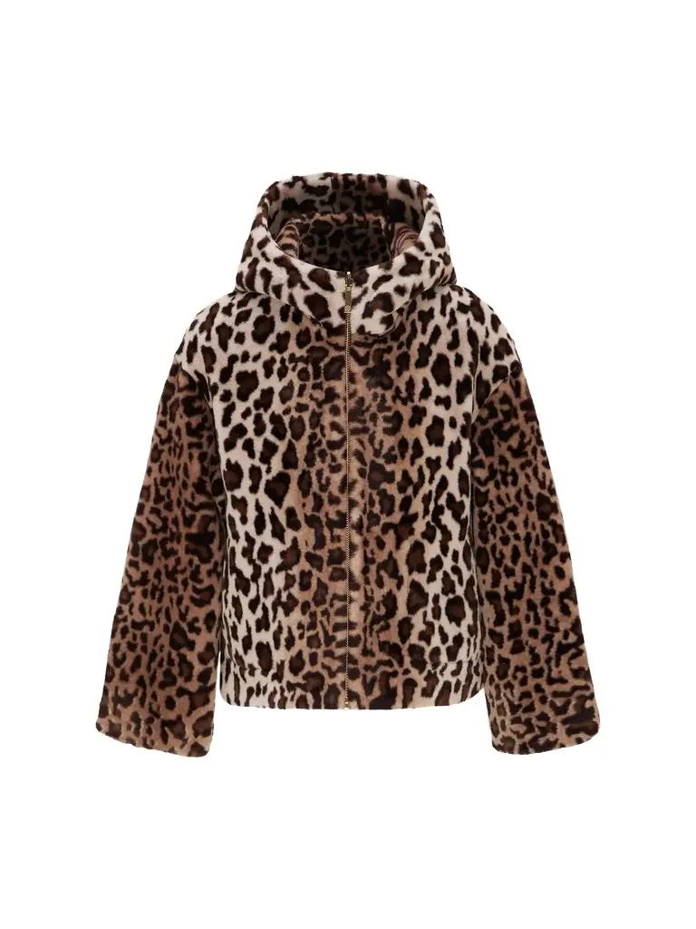 Lyla Grant Women's Faux Fur Sheared Mink Jacket, Hood