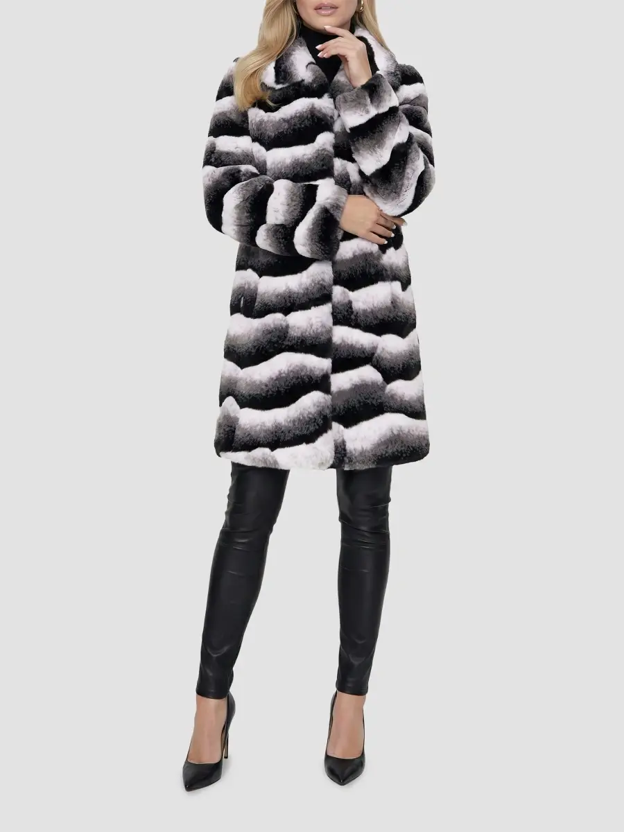 Lyla Grant Women's Faux Fur Chinchilla Short Coat | Thumbnail 2 Lyla Grant Women's Faux Fur Chinchilla Short Coat | Thumbnail 2