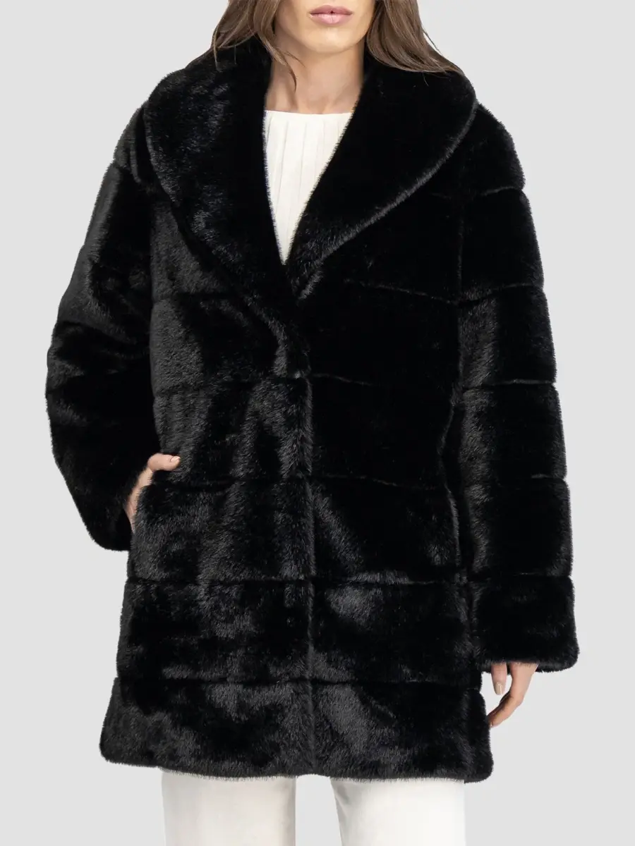 Lyla Grant Women's Faux Fur Mink Stroller Coat | Thumbnail 3 Lyla Grant Women's Faux Fur Mink Stroller Coat | Thumbnail 3