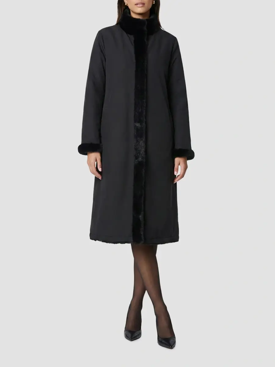 Lyla Grant Women's Faux Fur Mink Reversible Coat | Thumbnail 2 Lyla Grant Women's Faux Fur Mink Reversible Coat | Thumbnail 2