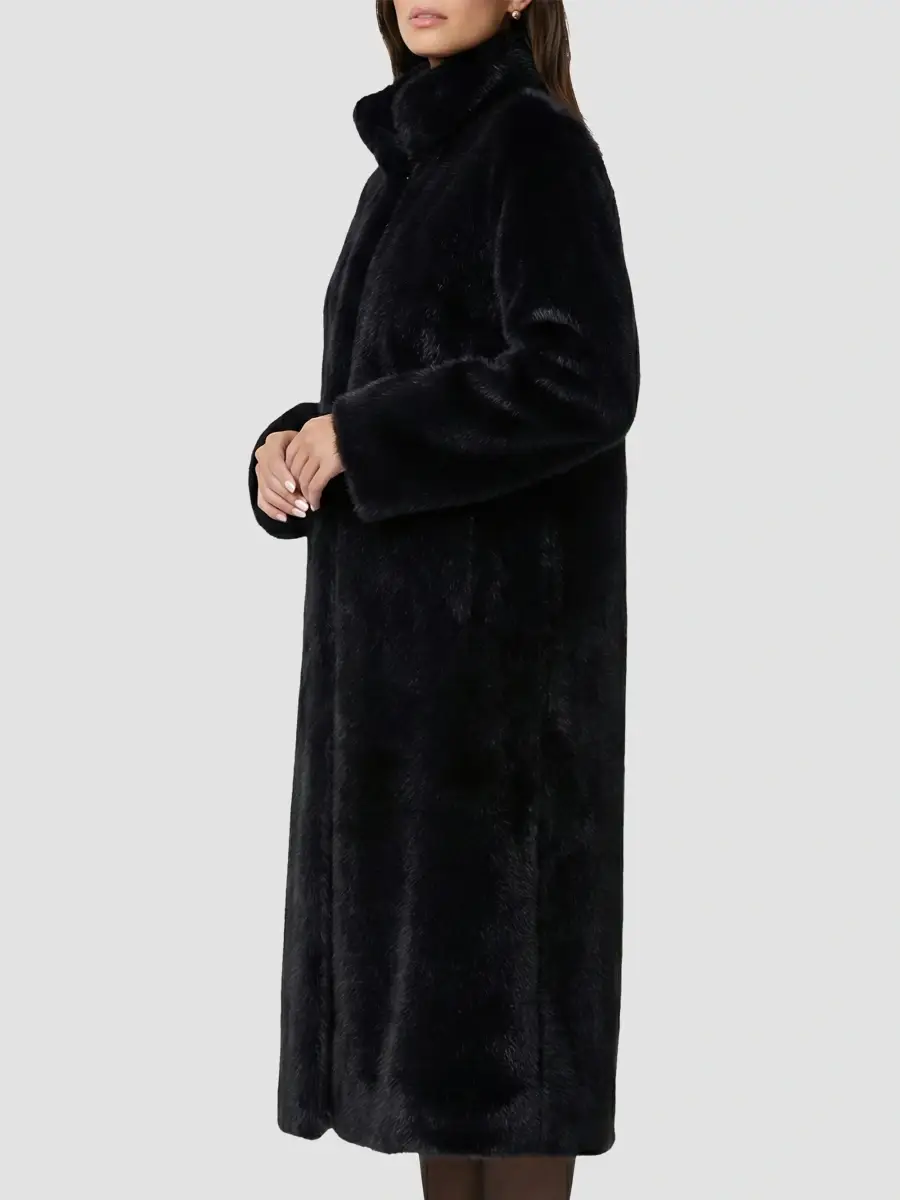 Lyla Grant Women's Faux Fur Mink Reversible Coat | Thumbnail 4 Lyla Grant Women's Faux Fur Mink Reversible Coat | Thumbnail 4