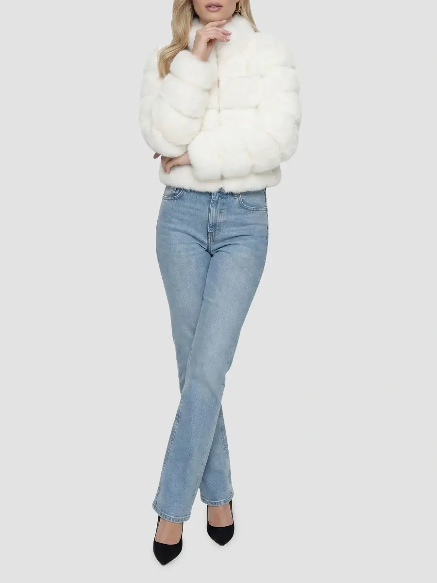 Lyla Grant Women's Faux Fur Fox Reversible Coat | Thumbnail 2