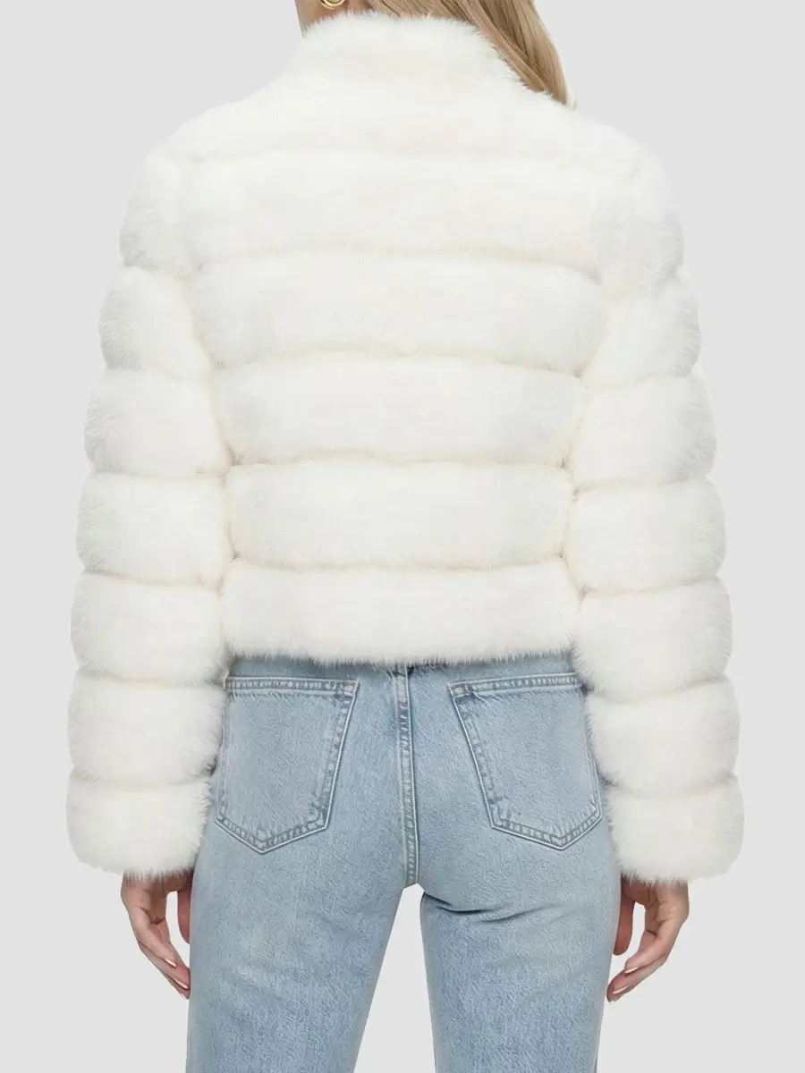 Lyla Grant Women's Faux Fur Fox Reversible Coat | Thumbnail 5