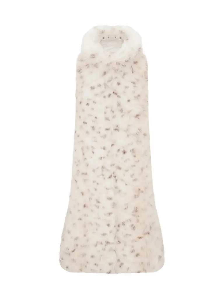 Lyla Grant Women's Faux Fur Lynx Hooded Vest